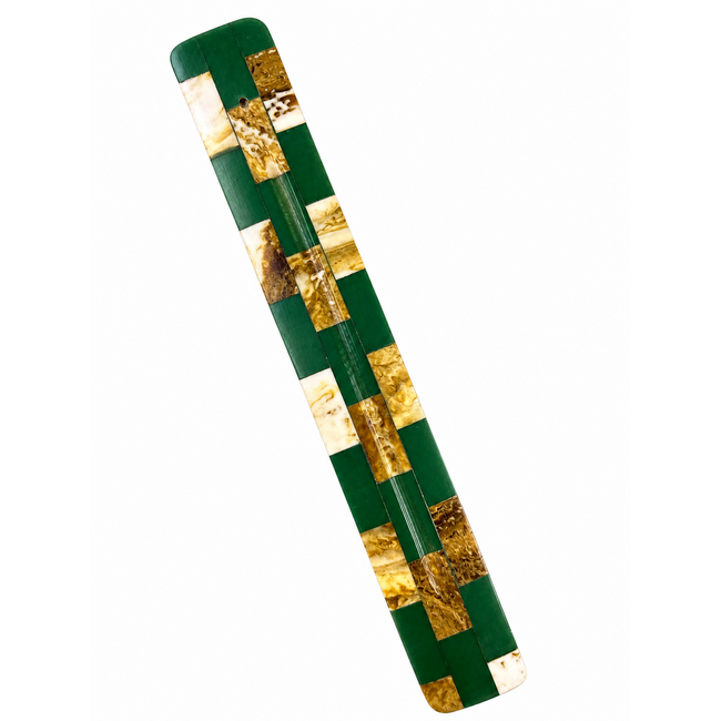 10.5'' BLOCK PATTERN RESIN INCENSE BURNER-IB11