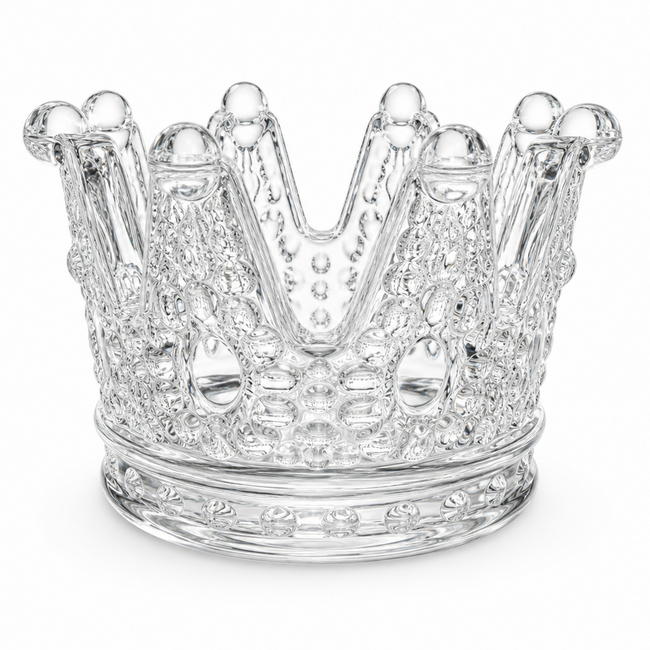 GLASS CROWN ASH TRAY-ASH 172