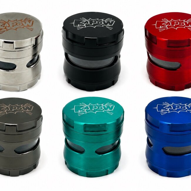 KAPOW KAPOW 4 LAYER GRINDER WITH TRANSPARENT WINDOW -PH6384CK