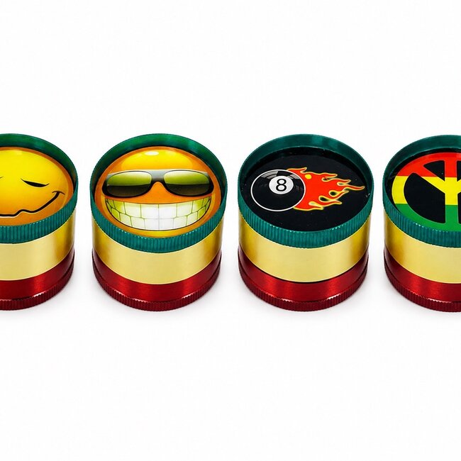 4 PCS RASTA 2" ZINC GRINDER