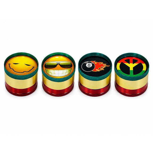 4 PCS RASTA 2" ZINC GRINDER