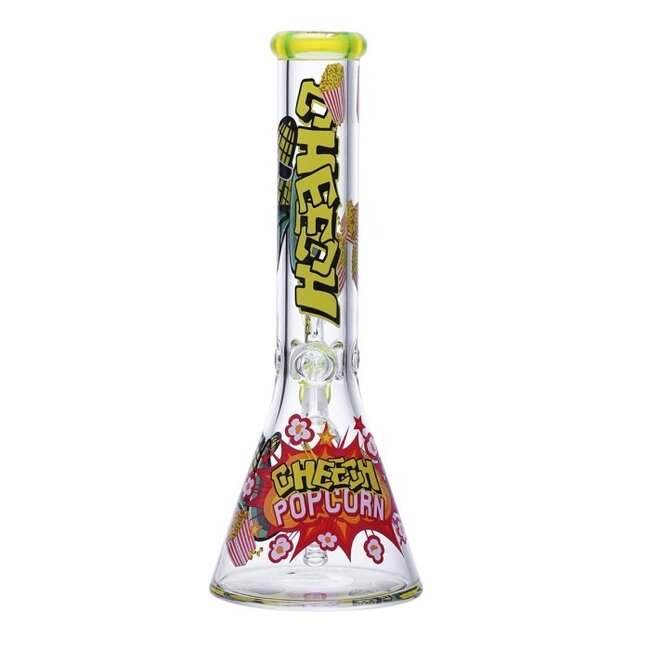 CHEECH GLASS 14'' POPCORN POWERED BEAKER STEALS SPOTLIGHT CHEECH BONG -CH390