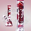CHEECH GLASS 14'' RED ROBOTIC GEARS CHEECH GLASS BEAKER-CH392