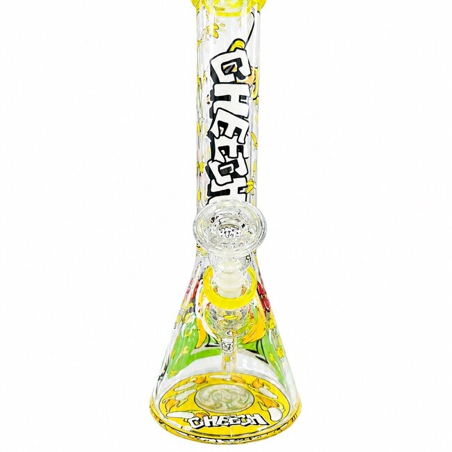CHEECH GLASS 14'' BANANA BEAKER SLIPPING INTO CHAOS CHEECH BONG-CH391