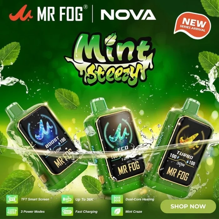 Mr Fog Nova Mint Steezy 36K Flavors Revealed: A Closer Look at Mr Fog Nova Mint Steezy Classic, Menthol, Miami, and the Nova Mint Steezy 36K Disposable