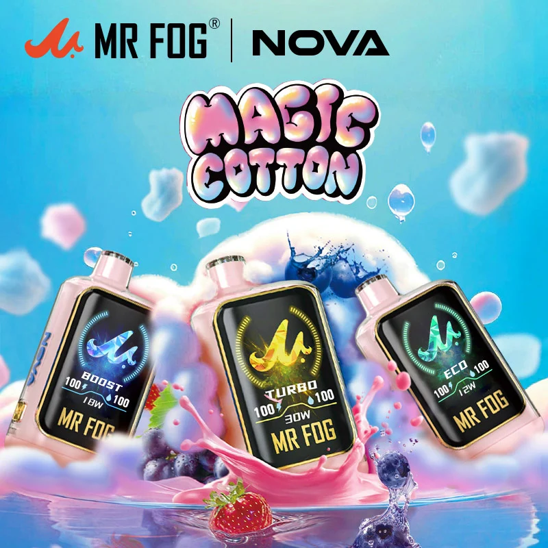 MR FOG NOVA Magic Cotton 36K Flavor Showdown: Blueberry, Grape & Strawberry + MR FOG NOVA 36K Screen & Features
