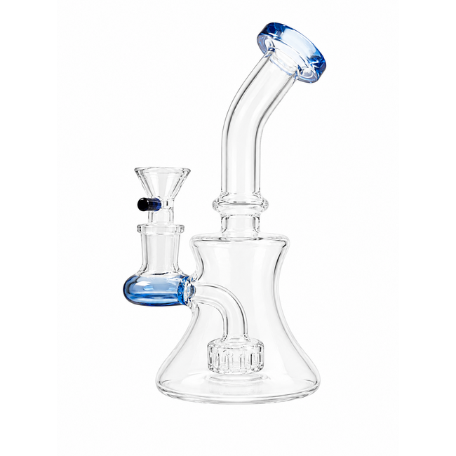 6.5'' ELEGANT CURVED NECK RECYCLER GLASS  BONG-C54