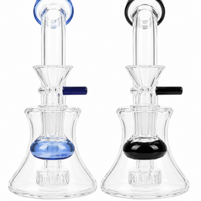 6.5'' ELEGANT CURVED NECK RECYCLER GLASS  BONG-C54