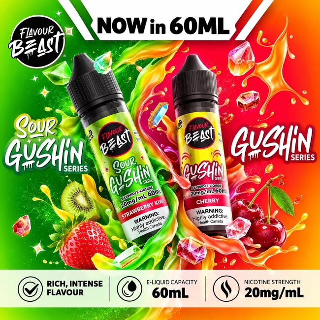 FLAVOUR BEAST FLAVOUR BEAST E-LIQUID SOUR GUSHIN SALT NIC