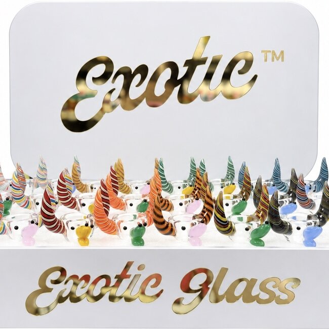 EXOTIC 14MM BULL HEAD EXOTIC GLASS BOWL -CC554