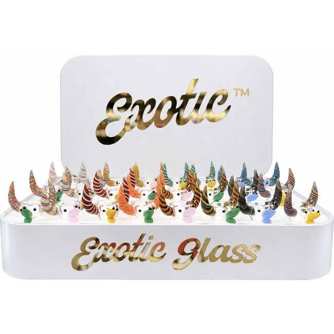 EXOTIC 14MM BULL HEAD EXOTIC GLASS BOWL -CC554