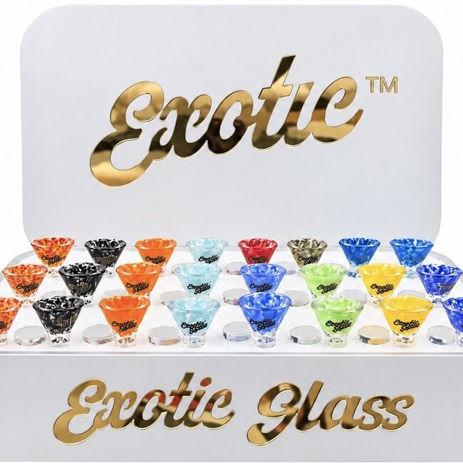 EXOTIC 14MM GLOW EXOTIC GLASS BOWL-CC546