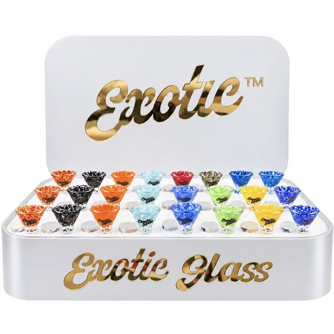 EXOTIC 14MM GLOW EXOTIC GLASS BOWL-CC546