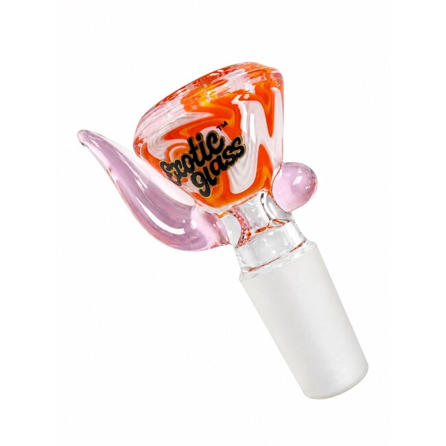 EXOTIC 14MM HORN EXOTIC GLASS BOWL-CC547