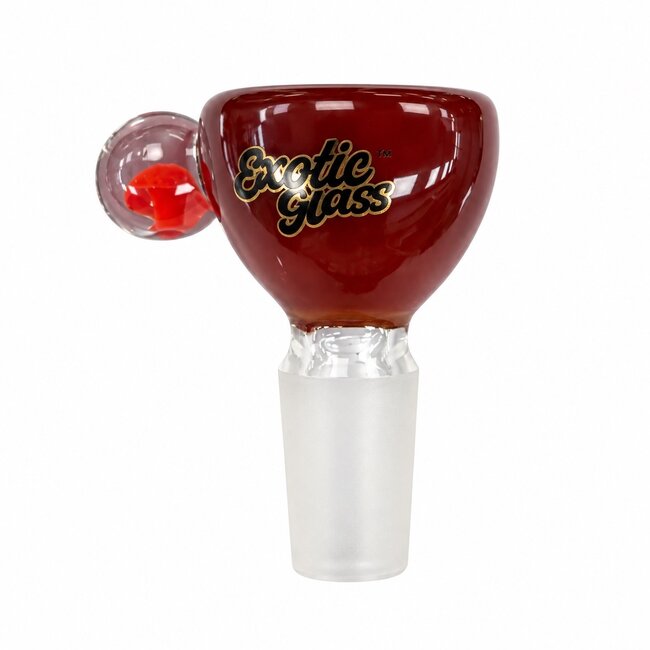 EXOTIC 14MM MUSHROOM HANDLE EXOTIC GLASS BOWL -CC519