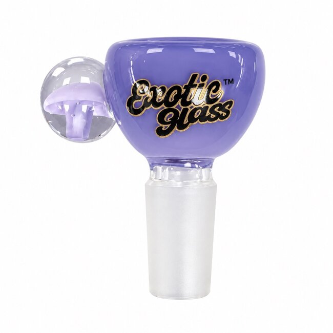 EXOTIC 14MM MUSHROOM HANDLE EXOTIC GLASS BOWL -CC519