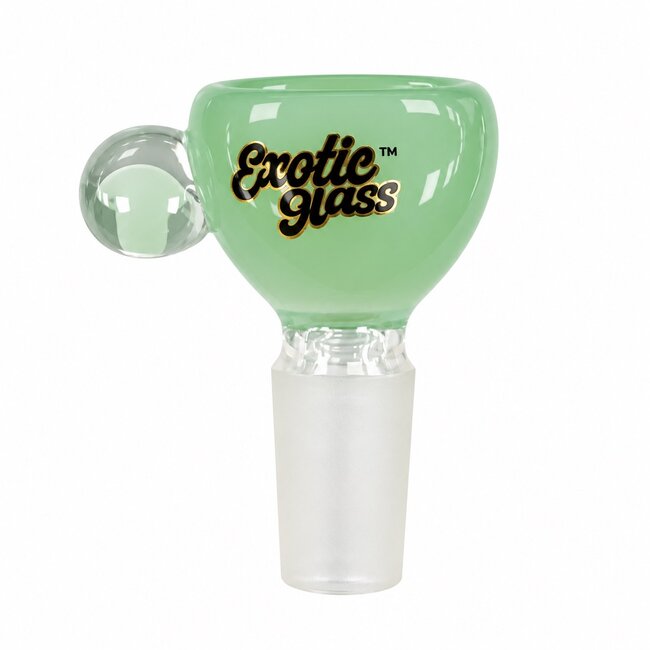 EXOTIC 14MM MUSHROOM HANDLE EXOTIC GLASS BOWL -CC519