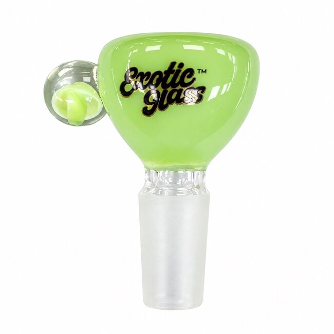 EXOTIC 14MM MUSHROOM HANDLE EXOTIC GLASS BOWL -CC519
