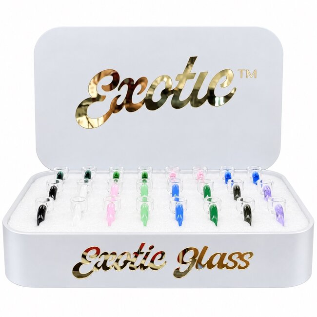 EXOTIC 14MM HOOK HANDLE EXOTIC GLASS BOWL-CC542