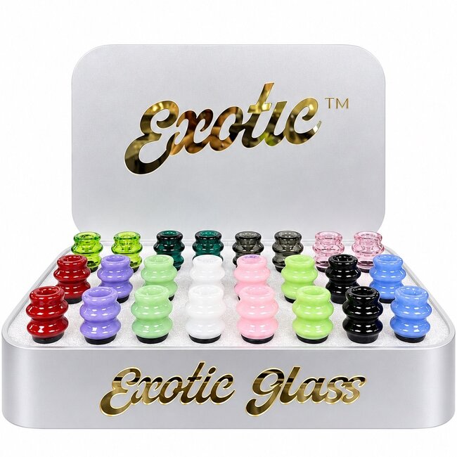 EXOTIC 14MM DOUBLE RIPPLE EXOTIC GLASS BOWL-CC508