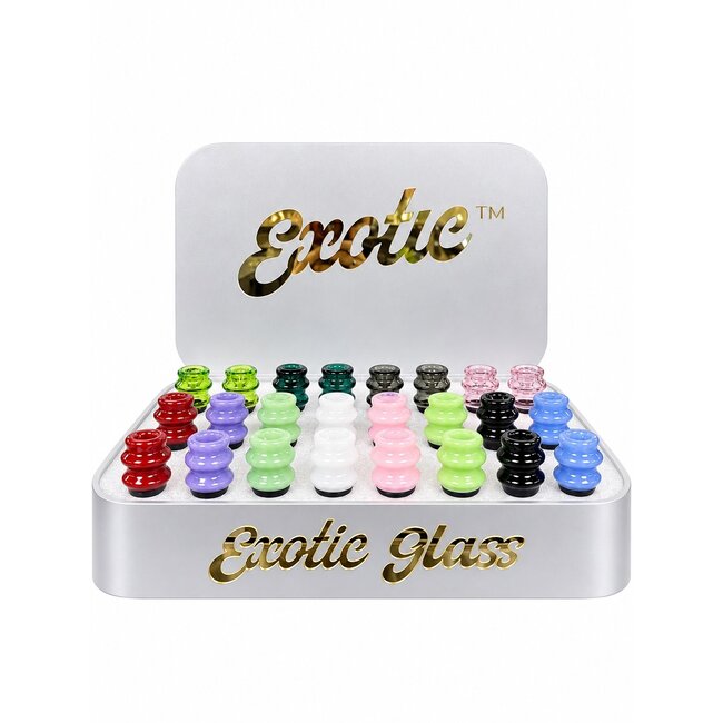 EXOTIC 14MM DOUBLE RIPPLE EXOTIC GLASS BOWL-CC508