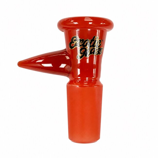 EXOTIC 14MM EXOTIC GLASS BOWL WITH POINTED HANDLE-CC518
