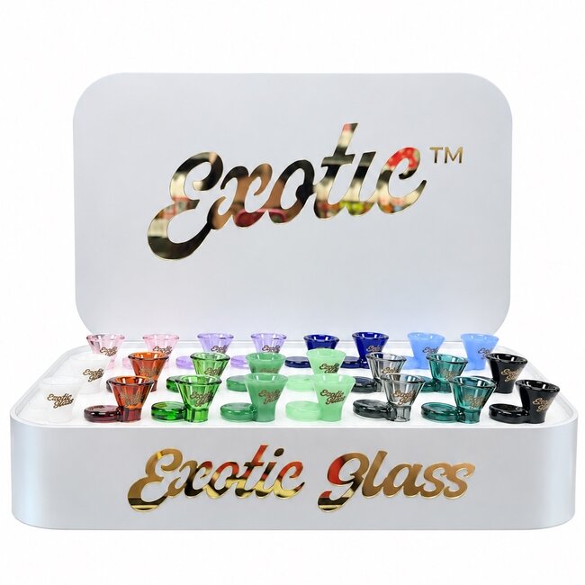 EXOTIC 14MM CONE HANDLE EXOTIC GLASS BOWL-CC502