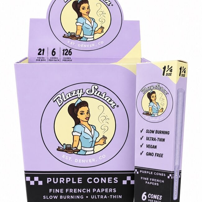 BLAZY SUSAN BLAZY SUSAN PURPLE  PRE-ROLLED  CONE