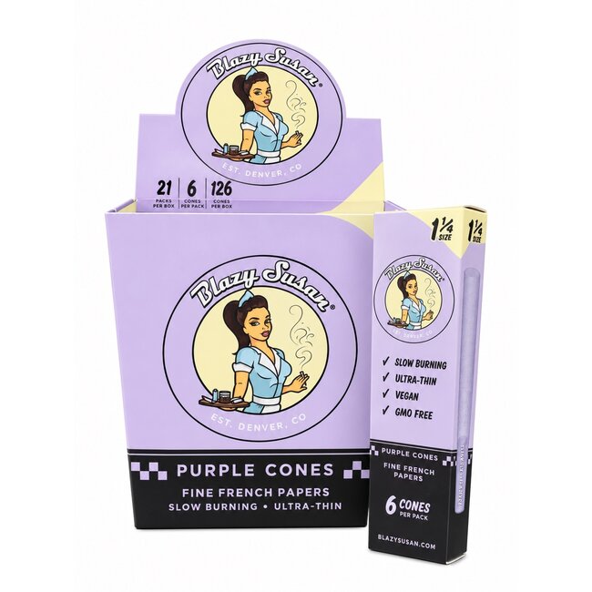 BLAZY SUSAN BLAZY SUSAN PURPLE  PRE-ROLLED  CONE