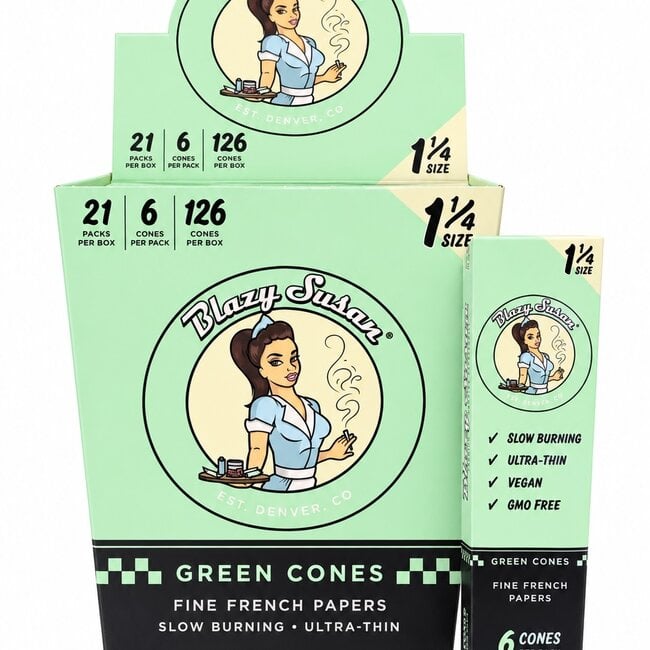 BLAZY SUSAN BLAZY SUSAN GREEN PRE-ROLLED  CONE