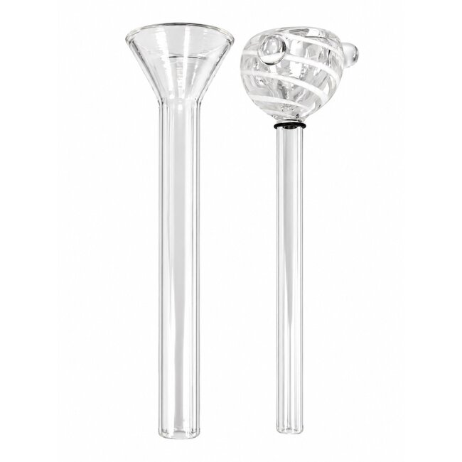 3.3'' GLASS BUBBLE HERB SLIDE & DOWN-STEM SET