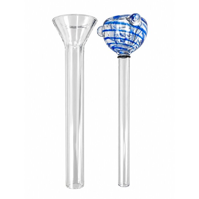 3.3'' GLASS BUBBLE HERB SLIDE & DOWN-STEM SET