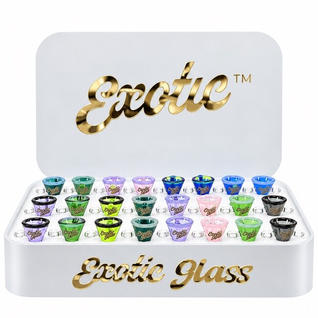 EXOTIC 14MM POINTED POKER EXOTIC GLASS BOWL -CC549