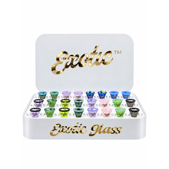 EXOTIC 14MM POINTED POKER EXOTIC GLASS BOWL -CC549