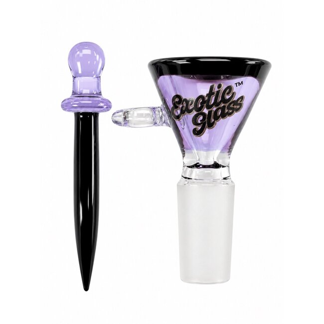 EXOTIC 14MM POINTED POKER EXOTIC GLASS BOWL -CC549