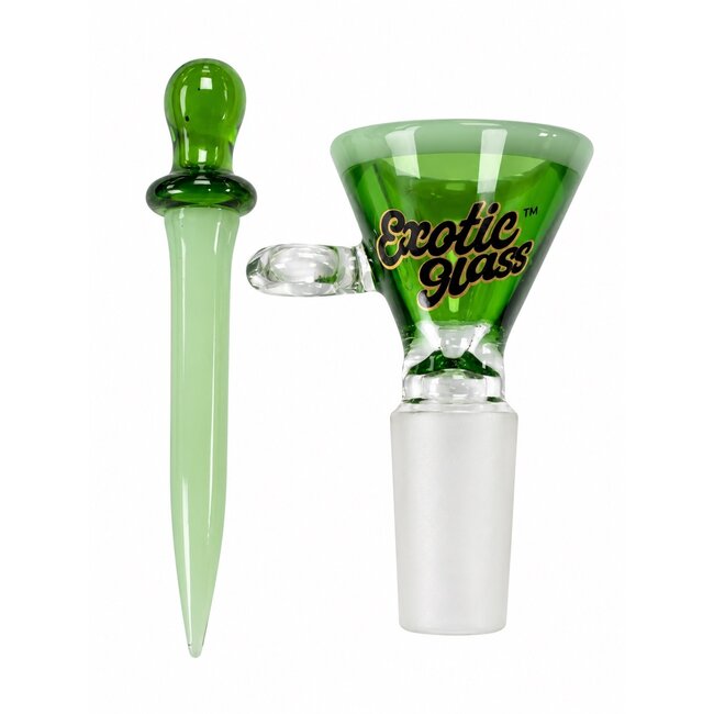 EXOTIC 14MM POINTED POKER EXOTIC GLASS BOWL -CC549
