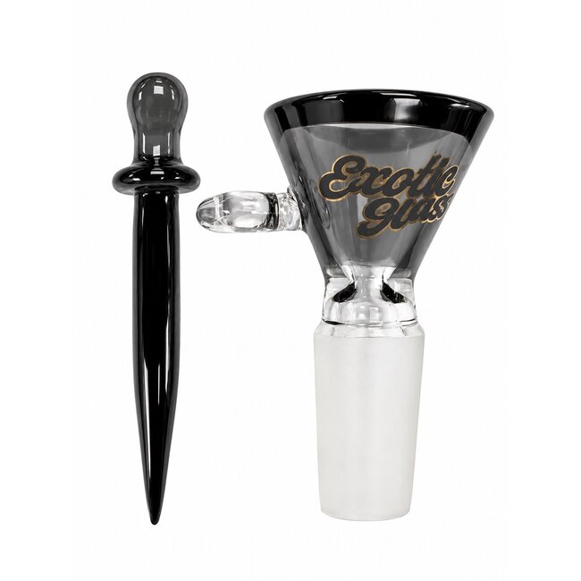 EXOTIC 14MM POINTED POKER EXOTIC GLASS BOWL -CC549