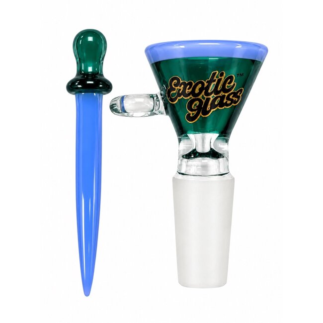 EXOTIC 14MM POINTED POKER EXOTIC GLASS BOWL -CC549