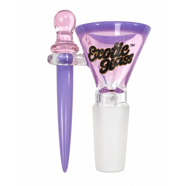 EXOTIC 14MM POINTED POKER EXOTIC GLASS BOWL -CC549