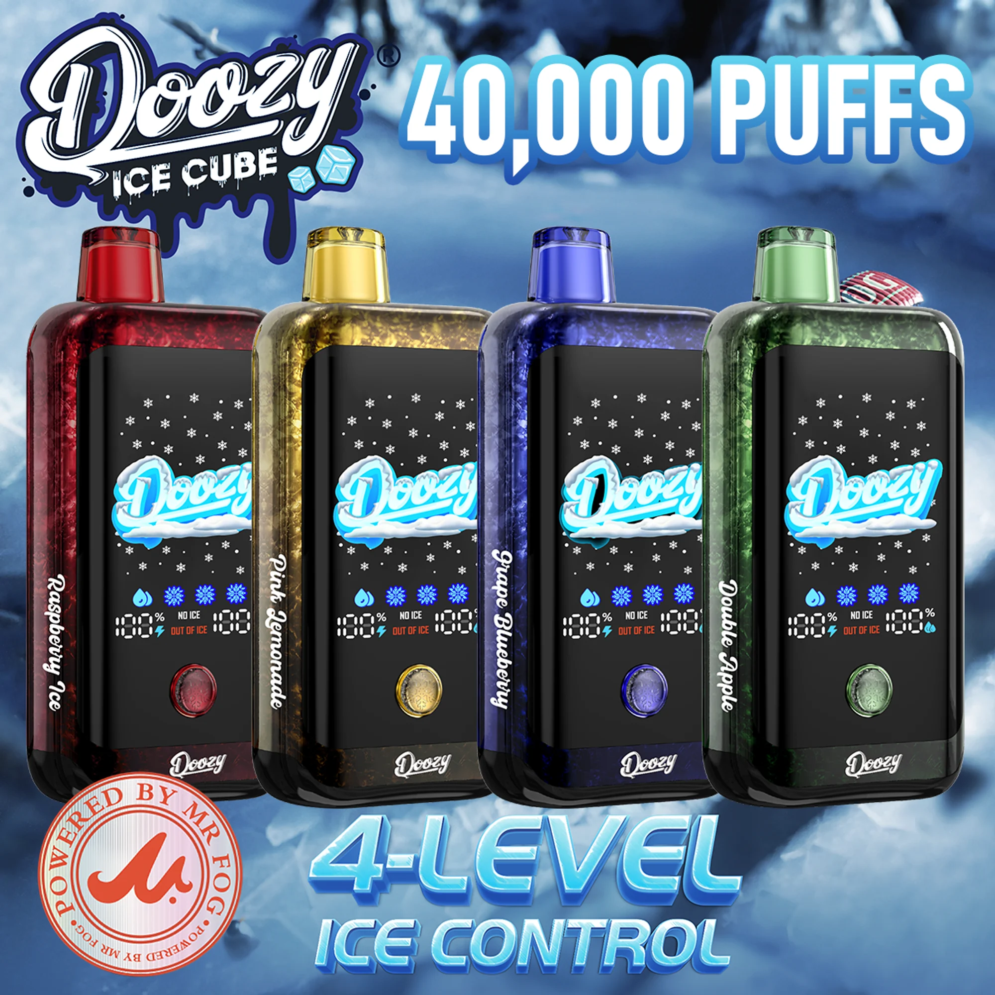 Meet the DOOZY Ice Cube 40K! Explore the 40000 Puff Vape, Adjustable Ice Vape and Exciting Disposable Vape Flavors