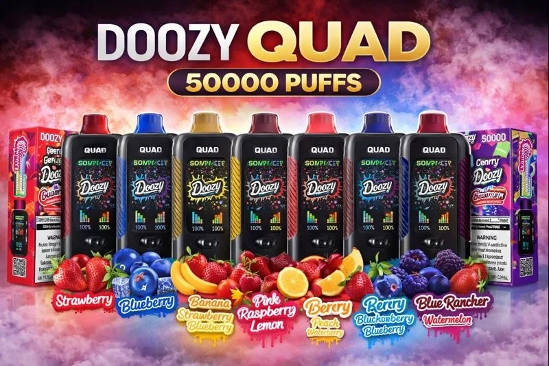 Meet the DOOZY QUAD 50000 Puffs! Explore the 50K Puff Vape, Dual Flavor Vape and Exciting Disposable Vape Flavors