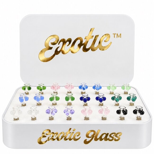 EXOTIC 14MM DOT POPPER EXOTIC GLASS BOWL-CC551