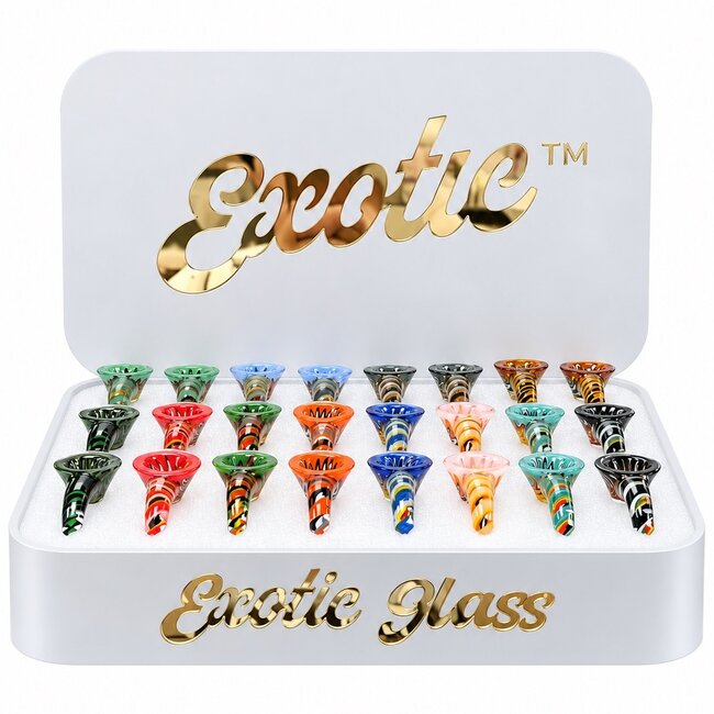 EXOTIC 14MM DRAGON TAIL EXOTIC GLASS BOWL-CC492