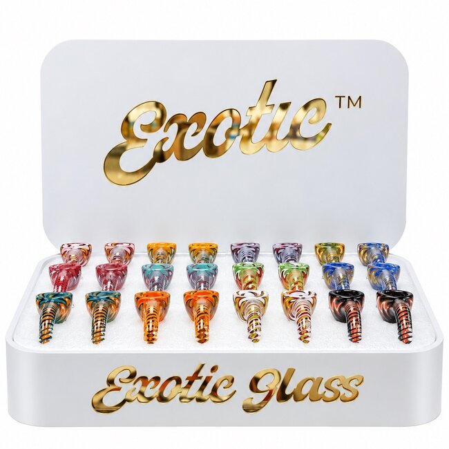 EXOTIC 14MM FIREWAVE WITH CURVED HANDLE EXOTIC GLASS BOWL-CC511