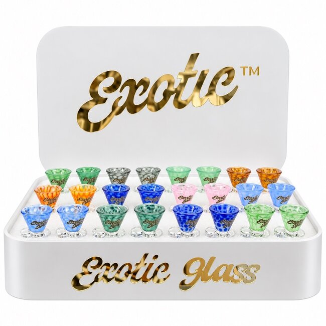 EXOTIC 14MM HONEYCOMB HANDLE EXOTIC GLASS BOWL -CC496