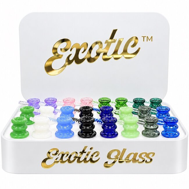 EXOTIC 14MM DOUBLE RIM EXOTIC GLASS BOWL-CC550