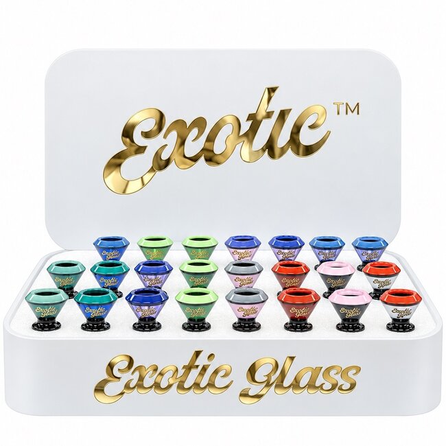 EXOTIC 14MM WIDE RIM EXOTIC GLASS BOWL -CC513