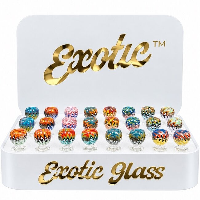 EXOTIC 14MM MARBLE SWIRL EXOTIC GLASS BOWL-CC510