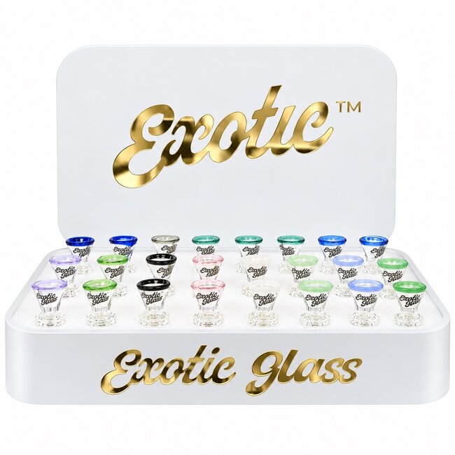 EXOTIC 14MM CRYSTAL FLARE EXOTIC GLASS BOWL-CC540