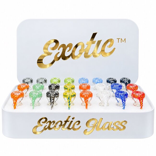 EXOTIC 14MM FIRESTORM EXOTIC GLASS BOWL-CC417